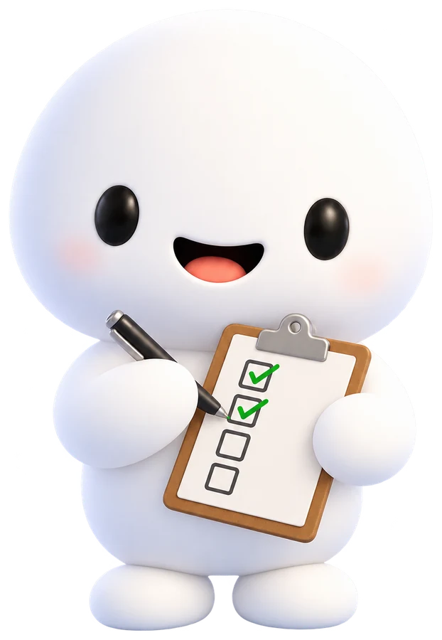 Floee ticking boxes on a clipboard