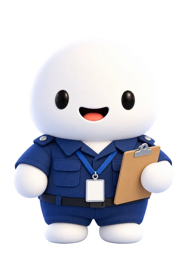 Floee in a navy officer’s uniform holding a clipboard